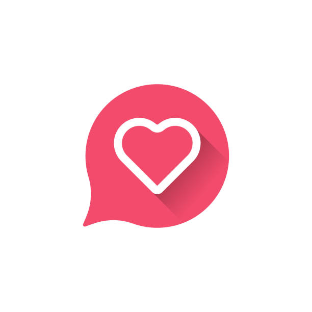 kalp simgesi logosu. kalp simgesi işareti. kalp simgesi düz tasarım. kalp simgesi tasarımı. - aşk stock illustrations