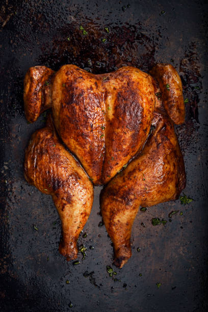 istock Butterflied roast chicken 1200366448