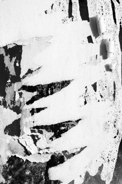 istock Blank white black old ripped torn paper crumpled creased posters grunge textures backdrop backgrounds placard 1200366643