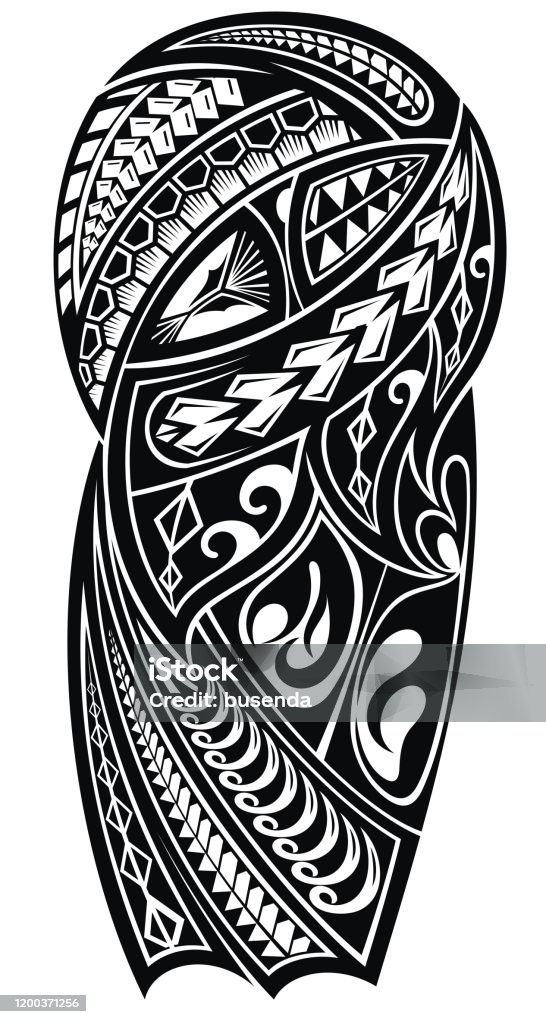 Tribal styled tattoo Tribal styled tattoo pattern for a shoulder Abstract stock vector