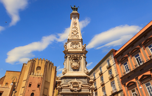 La Piazza del Gesá Nuovo, situada en la parte baja del decumano, es la plaza simbólica del centro histórico de Nápoles. photo