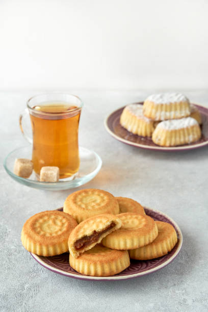 istock Traditional arabic sweets with dates and walnut. Maaamoul cookies 1200374422