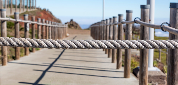 banister railing on marine rope