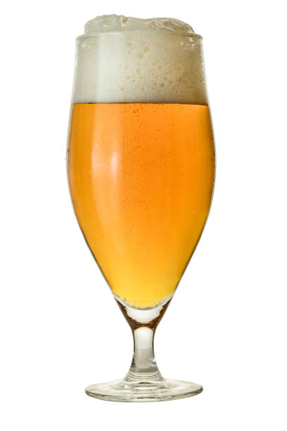 istock Beer glass with drops isolated on a white 1200389599