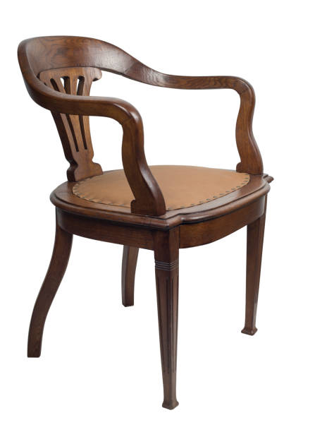 istock Vintage Oak Chair isolated on white background 1200389650