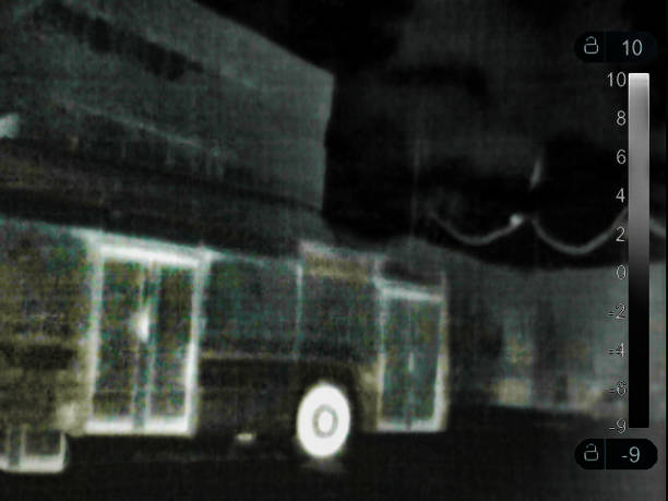 istock Thermal vision of bus 1200389979