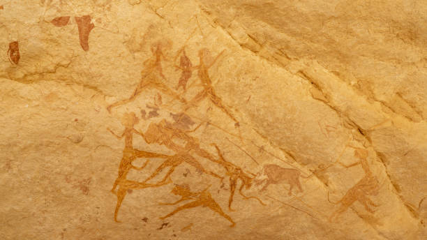 istock Ancient rock art in Sahara Desert 1200392181