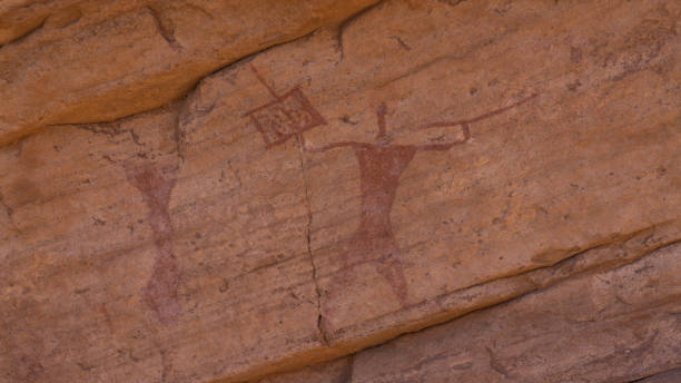 istock Ancient rock art in Sahara Desert 1200393277
