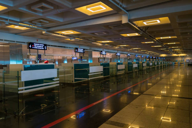 istock Airport check-in hall Beginning of the journey 1200394537