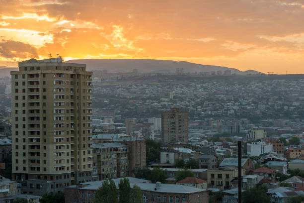 istock Sunrise over Yerevan, Armenia 1200401396