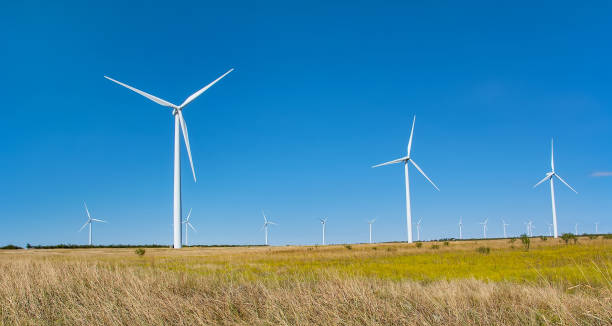 istock Wind turbines on a wind farm in Texas 1200407543