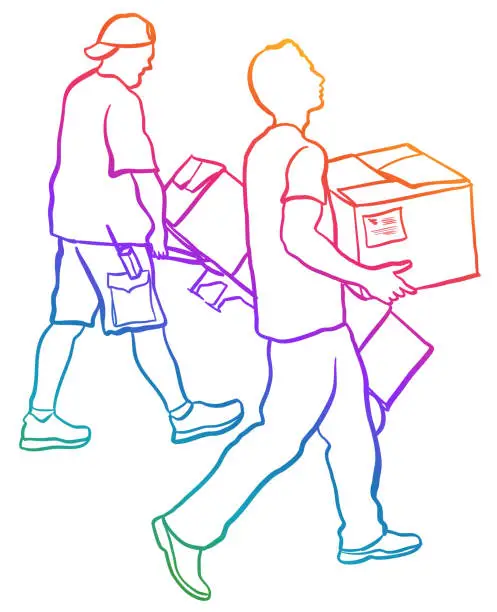 Vector illustration of Movers And Shakers Rainbow