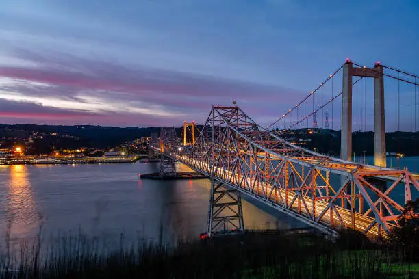 Photographing the Alfred Zampa Memorial Bridge & Carquinez Bridge at dawn from Crockett and Vallejo viewpoints.