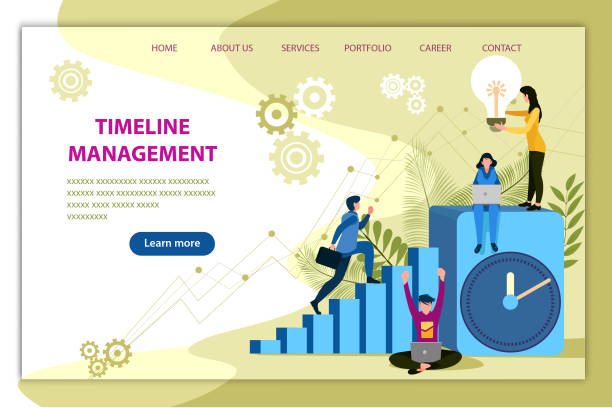 ilustraciones, imágenes clip art, dibujos animados e iconos de stock de gestión del tiempo - deadline urgency calendar women