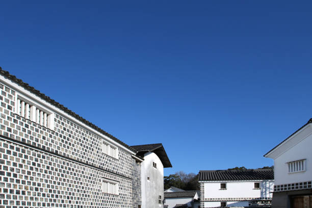 Kura and blue sky in Japanese architectural style