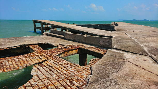 istock Destroy broken oldbuilding sea beach 1200448226