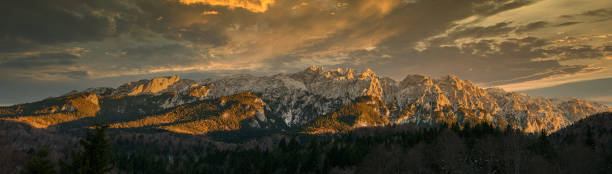 istock Panoramic view of mountains in Romania 1200449633