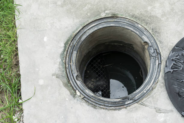 istock Wastewater treatment tank on the cement floor. 1200450592