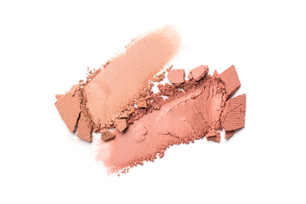 istock Brush strokes of crushed nude beige eye shadow 1200453057