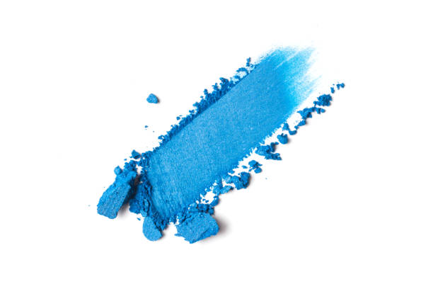 istock Brush stroke of crushed bright blue eye shadow 1200453066