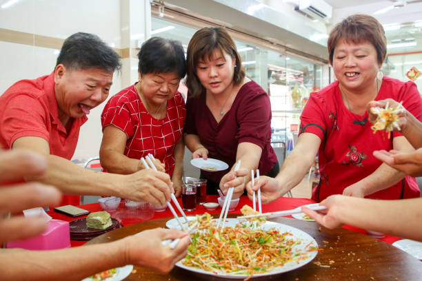 istock Chinese New Year: Reunion Dinner and Lou Sang! 1200453947