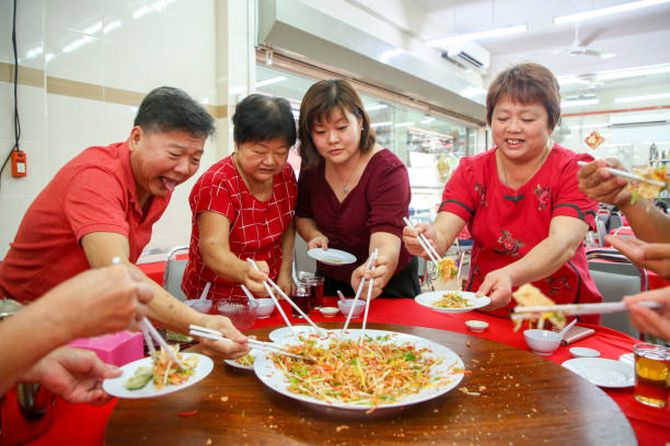 istock Chinese New Year: Reunion Dinner and Lou Sang! 1200453970