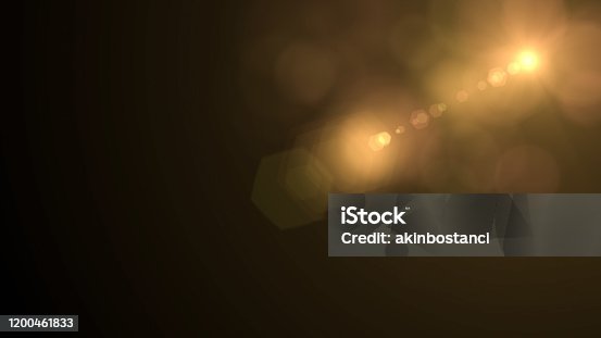 istock Lens Flare, Space Light, Sun Light, Abstract Black Background 1200461833