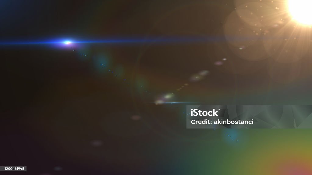 Objektiv Flare, Raum Licht, Sonnenlicht, abstrakte schwarze Hintergrund - Lizenzfrei Blendenfleck Stock-Foto