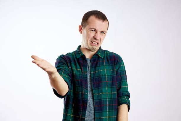 istock Man lost, defeat, failed. Guy is disappointed, bad day 1200462396