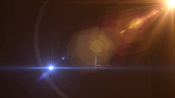 Lens Flare, Space Light, Sun Light, Abstract Black Background