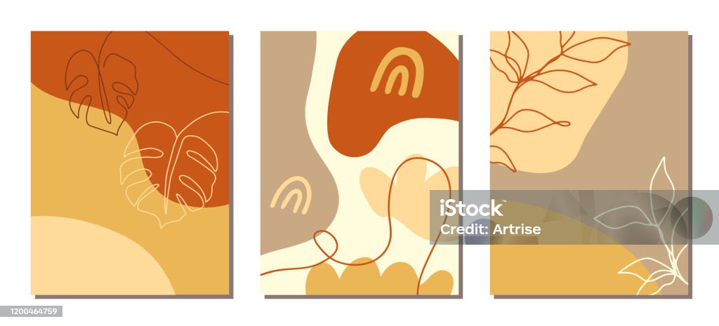 Ilustración de Conjunto De Portadas De Arte Contemporáneo Collage Con  Formas Abstractas Y Dibujos Florales De Una Línea y más Vectores Libres de  Derechos de Fractal - iStock
