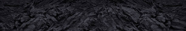 istock Black mountain texture closeup. Long grunge banner. 1200472225