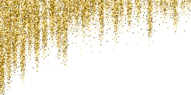 istock Round gold glitter luxury sparkling confetti. Scat 1200472266
