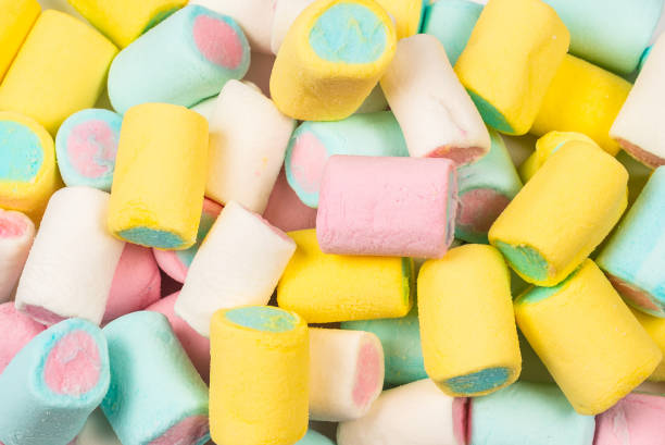 istock Colorful tasty marshmallow background. 1200473986