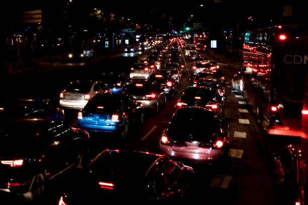 istock Mexico city traffic jam at night 1200474386