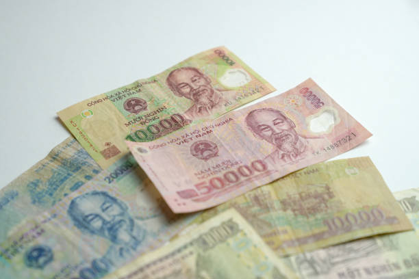 istock Used Vietnamese Dong (VND) on white background 1200474967