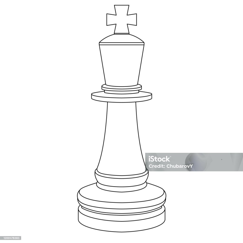 Rei. Peça De Xadrez De Madeira No Tabuleiro De Xadrez Ilustração Stock -  Ilustração de estratégia, marrom: 187071343