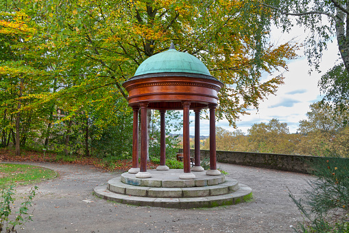 Bandstand in the garden of the bishopric of Limoges.