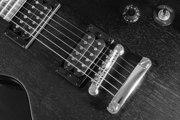 istock Electric guitar, steel strings, black case 1200481339