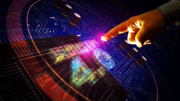 istock Industry 4.0 sign futuristic illustration 1200488115