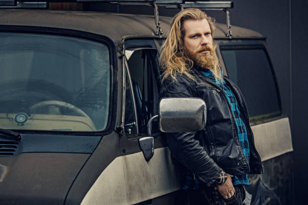 istock Redhead Gangster Biker Criminal Man 1200488354