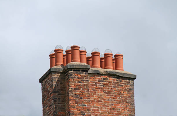 istock Terracotta Chimney Pots. 1200488815