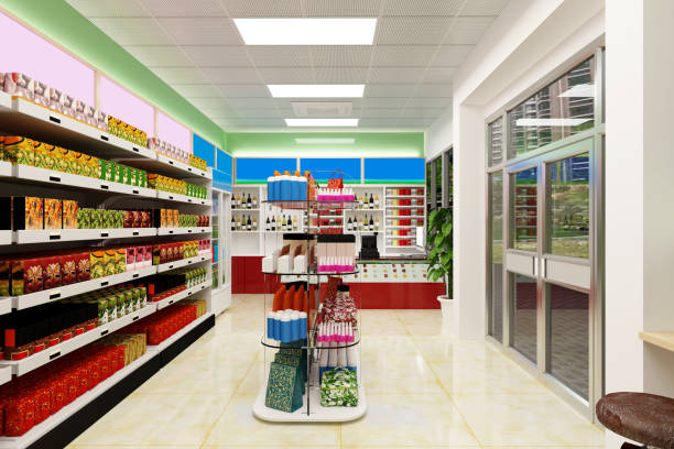 istock 3d render of supermarket shop interior 1200489748