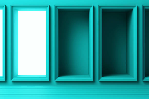 istock abstract geometric shape pastel color template minimal modern style wall background with lighting grow 3d rendering 1200494198