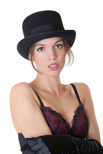 istock girl in a black hat 120050144