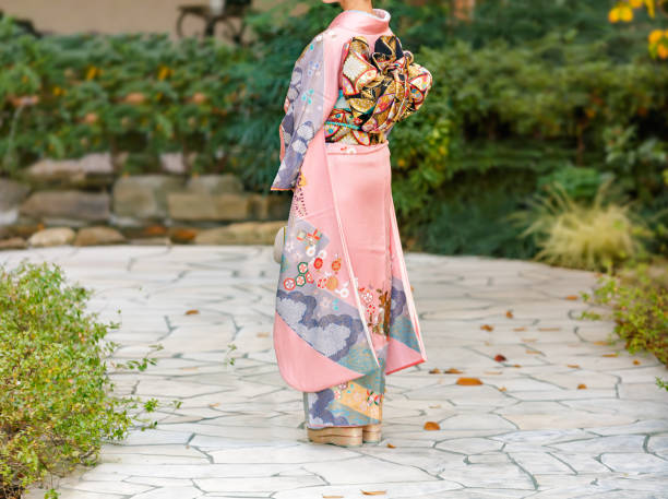 istock Young woman wearing a kimono 1200501902