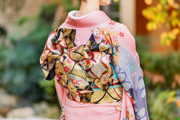 istock Young woman wearing a kimono 1200502078