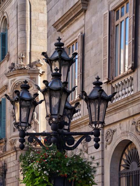 istock Street light top details in Barcelona 1200502197
