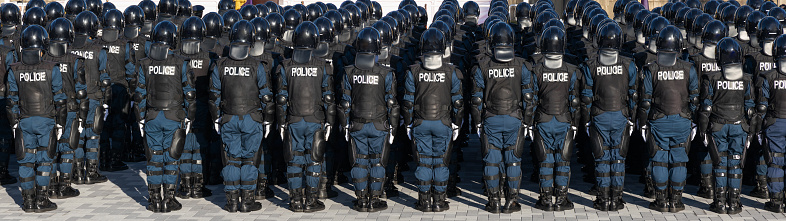 January 10, 2020\nAt the Jingu Gaien in Tokyo\nThe riot police inspection ceremony of the Metropolitan Police Department was held