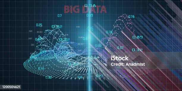 Data Analytics Color Gradients Abstract Futuristic Color Gradient Grid Of Analytics Data Big Data ...